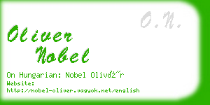 oliver nobel business card